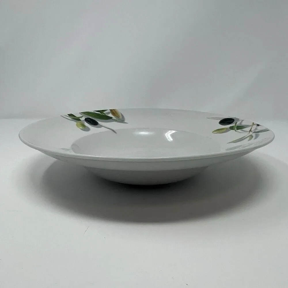 Gibson Meritage Wide Rim Serving‎ Bowl Olive Pattern 12